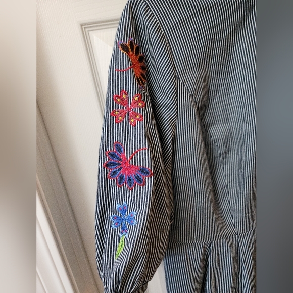 Eloquii Studio Embroidered Shirt Dress,‎ Sz 18 - Picture 4 of 7